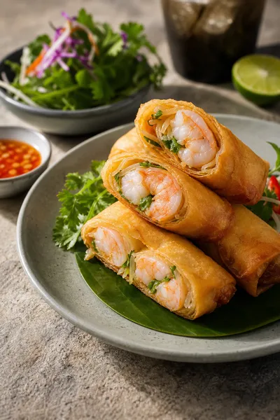 Thai Shrimp Spring Rolls – Flavor-Packed & Golden - ingredients preparation