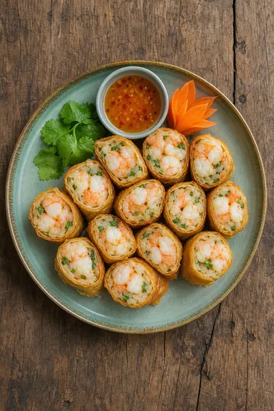 Thai Shrimp Spring Rolls – Flavor-Packed & Golden - ready to serve
