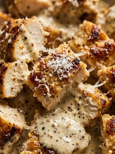 Chicken Caesar Pasta Salad - cooking process