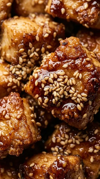 Sticky Sesame Chicken – Crispy Honey‑Sesame Delight - ingredients preparation