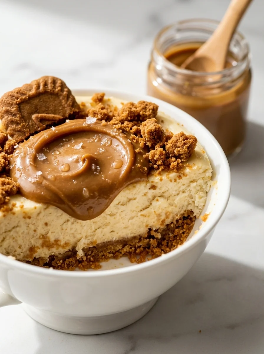 Cookie Butter Cheesecake Cups – Easy Dessert - feature image