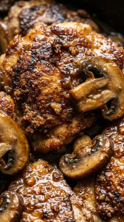 Classic Chicken Marsala-Style with Mushrooms - ingredients preparation